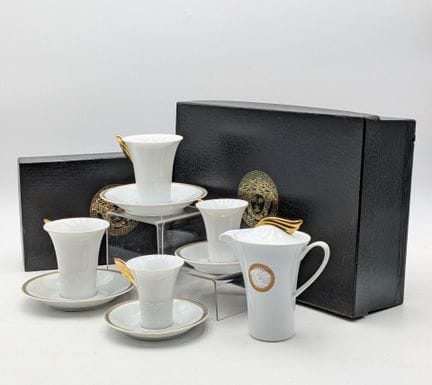 VERSACE et ROSENTHAL.  Service à chocolat en porce