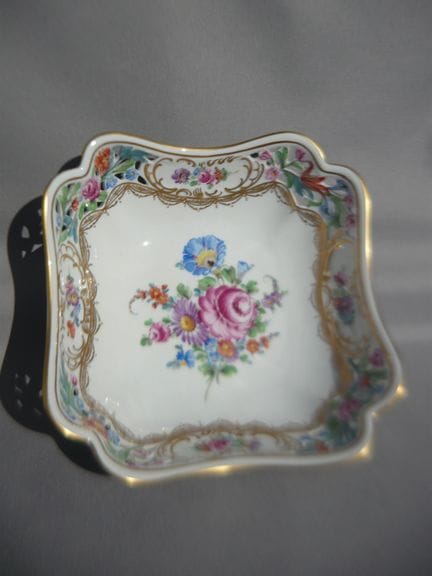 Potschappel Dresden. Large decorative bowl with op