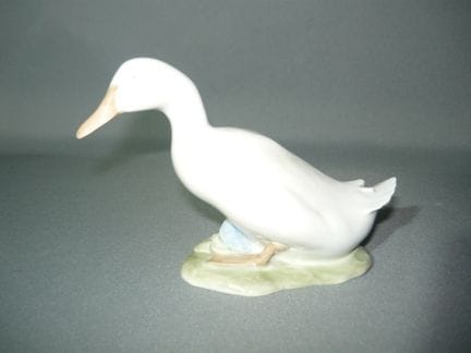 Royal Copenhagen. White Duck. Delicate underglaze 