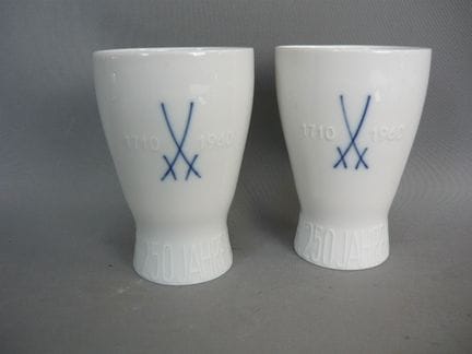 Pair of drinking cups with the Schwerter logo in b