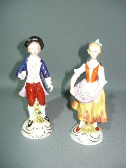 Gräfenthal, Thuringia. Elegant couple in Rococo st