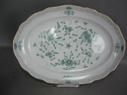 Large oval bowl. Meissen. Mark after 1934. "Indian