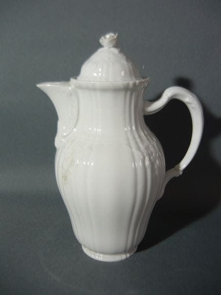 KPM Berlin Rocaille White. Coffee pot, H 22 cm. Fi