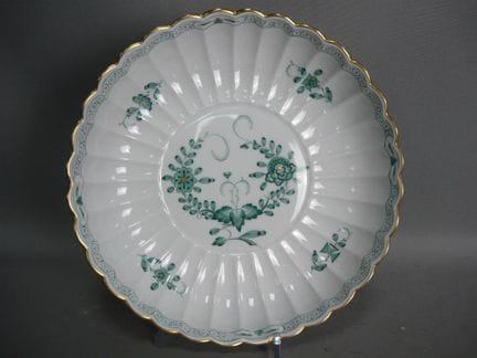 Round bowl. Meissen (Schwerter). "Indian Green" de