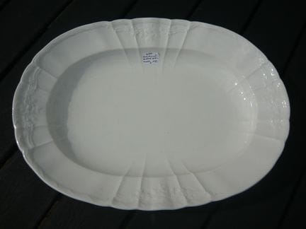KPM Berlin Rocaille White. Large serving platter. 