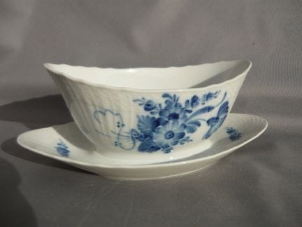 Royal Copenhagen Blue Flower, curving design. Sauc