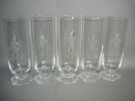 5 miner's glasses. Rosenthal Maria. Five different