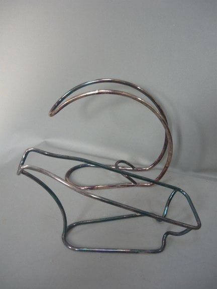 Pair of wine bottle holders. Silver-plated. New, u