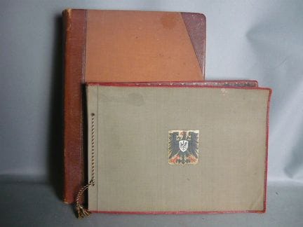 Two old photo albums. Pictures mostly from the 191