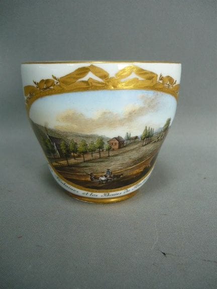 Picture cup with a view. Meissen (Schwerter). Marc