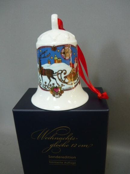 Large Christmas bell in an elegant box. Hutschenre