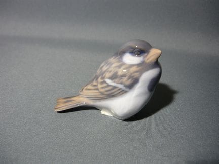 Royal Copenhagen. Seated Sparrow. Delicate undergl