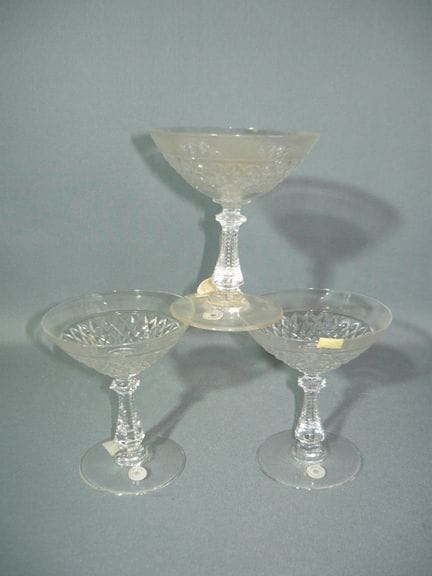 Val Saint Lambert, Heidelberg Series. 3 martini gl
