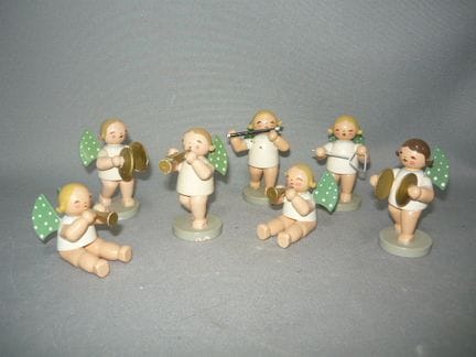 7 angels playing music. Wendt &amp; Kühn, Erzgebir