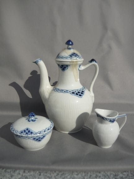 Royal Copenhagen Princesse. Coffee set. Pot, milk 