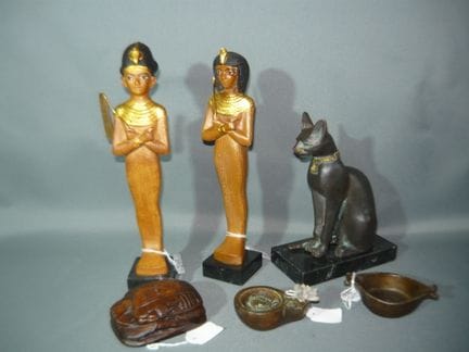Collection of artifacts based on Egyptian models. 