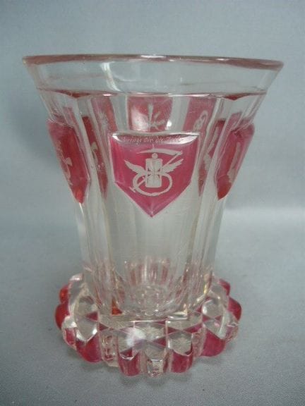 Biedermeier mug featuring 6 coats of arms in vario