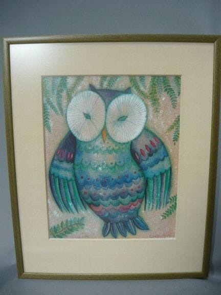 Françoise Deberdt (b. 1934). Owl "lunechouette." L