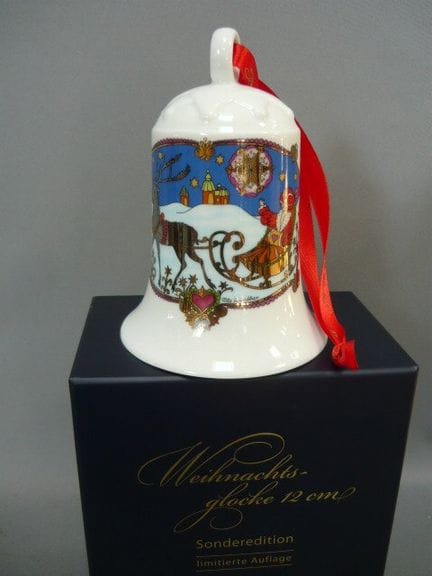 Large Christmas bell in an elegant box. Hutschenre
