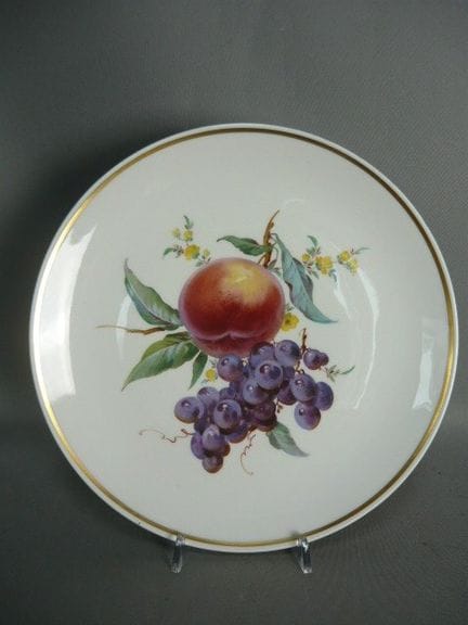 Large wall plate. Meissen (Schwerter). Polychrome 
