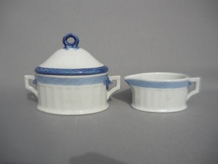 Royal Copenhagen Blue Fan. Milk jug and sugar bowl