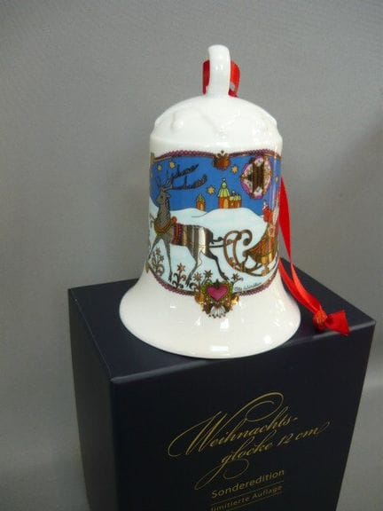 Large Christmas bell in an elegant box. Hutschenre