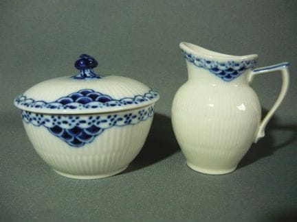Royal Copenhagen Princesse. Milk jug and sugar bow