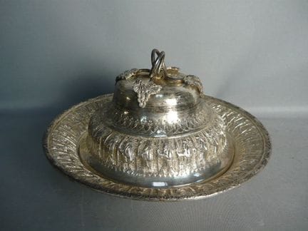 Lidded container for rice. India. 20th century. Si