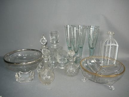 Assortment of old and antique glasses. GLS