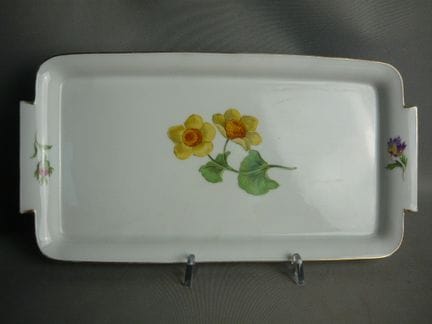 Rectangular serving tray. Meissen (Schwerter). Pol