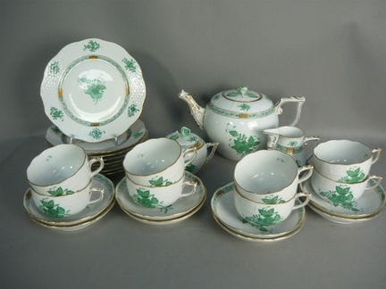 Tea set for 8 people. Herend, Hungary. Apponyie Gr