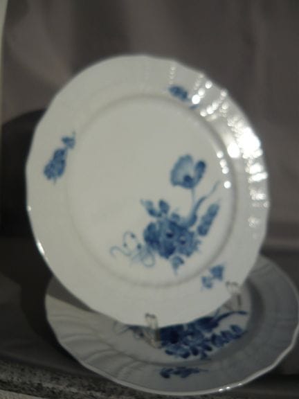 Royal Copenhagen Blue Flower, curvilinear.  Pair o