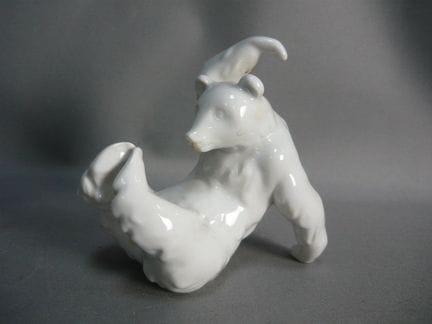 Playing Bear. KPM Berlin. White porcelain. 20th ce