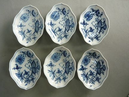 Six bowls. Meissen (Schwerter). Mark from after 19