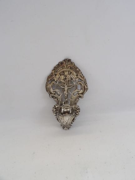 Bénitier rocaille en argent poinçon Minerve à rich