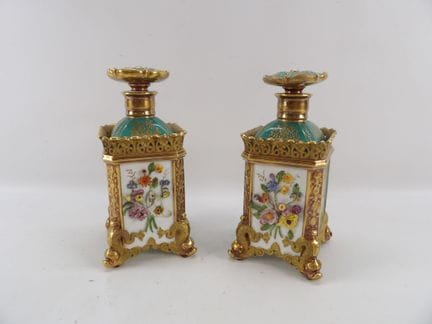 Jacob PETIT (1796–1868) — Pair of large polychrome