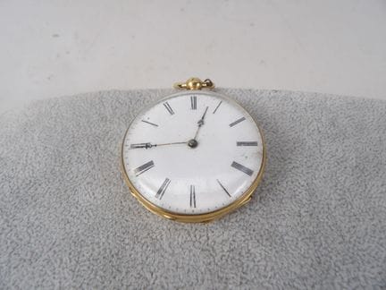 Reloj de bolsillo de oro amarillo de 18 quilates, 