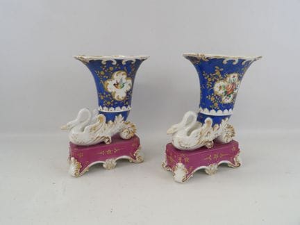 Jacob PETIT, in the style of - Pair of polychrome 