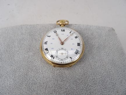 Reloj de bolsillo de oro amarillo de 18 quilates, 