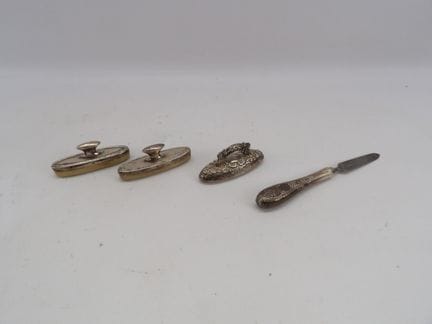 Lot de 3 polissoirs à ongles en argent 800 et arge