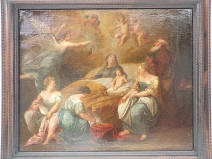 Schule des 18. Jahrhunderts, „Die Geburt Christi“,