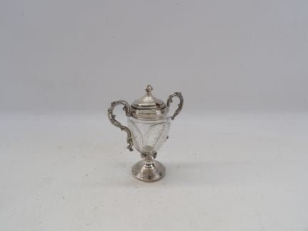 Moutardier en argent poinçon Minerve de style Loui