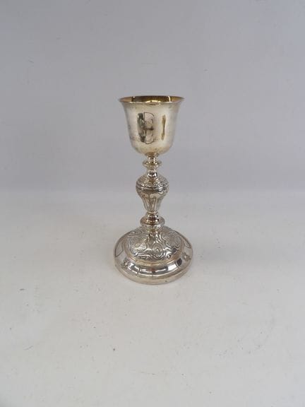 Calice en argent et argent doré poinçon minerve à 