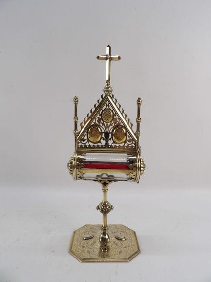 CHÂSSE Reliquaire en argent doré poinçon minerve à