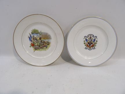 2er-Set vielfarbige Porzellanteller „Union colonia
