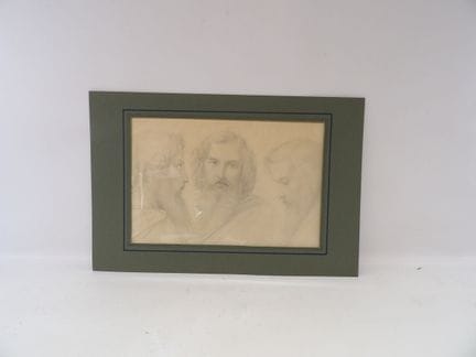 Schule des 19. Jahrhunderts, Gesichtsstudie, Zeich
