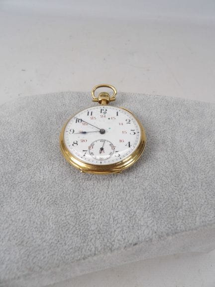 Reloj de bolsillo de oro amarillo de 18 quilates, 