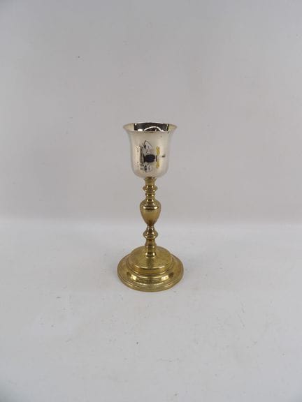 Calice à coupe en argent et argent doré poinçon 1e