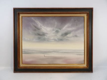 Xavier DEGANS – Öl auf Hartpappe „Solitude“. Oben 