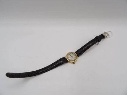 Montre bracelet boitier en or jaune 18K, bracelet 